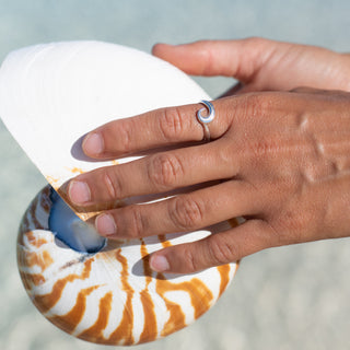 Wave Ring in Sterling Silver by World Treasure Designs