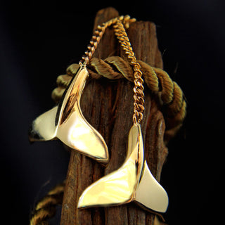 Gold Fluke Thread Earrings