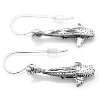 Whale Shark Earrings in Sterling Silver by World Treasure Designs