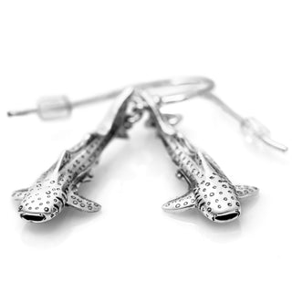 Silver Whale Shark Earrings by World Treasure Designs