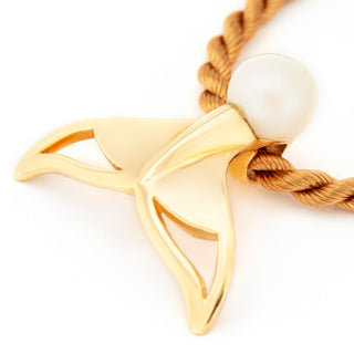 Ocean Creations Pendant Necklace with Freshwater Pearl in Yellow Gold by World Treasure Designs