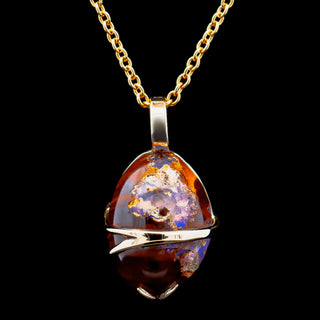 Kari | Purple Australian Boulder Opal Necklace