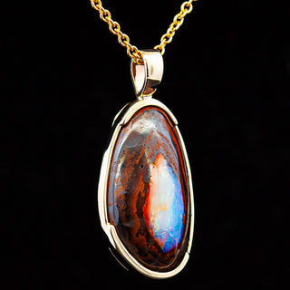 Holly | Australian Yowah Nut Boulder Opal Necklace