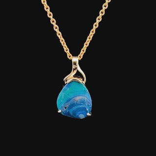 Maia | Blue Australian Boulder Opal Necklace