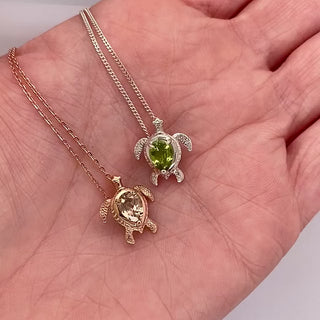 Sea Turtle Gemstone Necklace