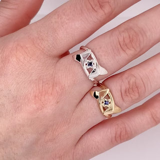 Embrace & Protect Sapphire Whale Tail Ring