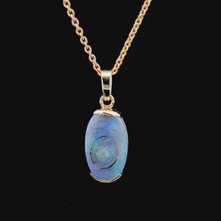 Atlas | Australian Fossil Black Opal Necklace