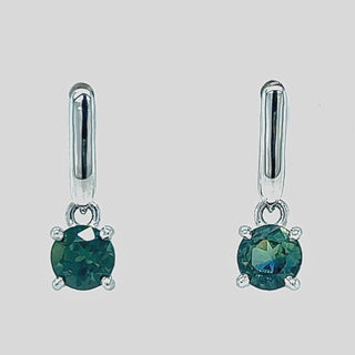 Sadie | Australian Green-Blue Parti Sapphire Drop Earrings