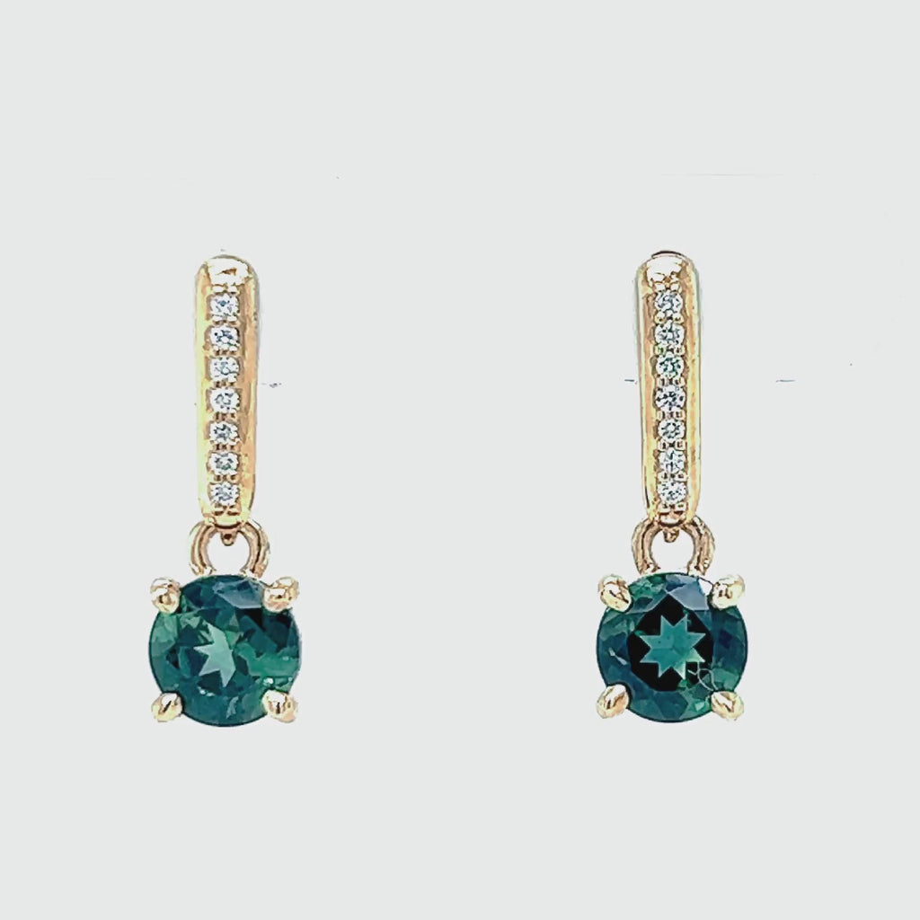Sadie | Australian Blue-Teal Parti Sapphire Drop Earrings