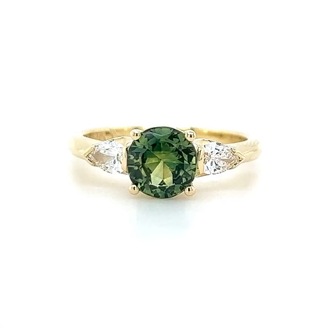 Genevieve | Australian Green Parti Sapphire Ring
