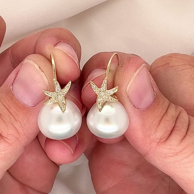 Sea Star Pearl Earrings