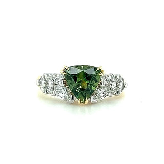 Blanche | Australian Green Parti Sapphire Ring