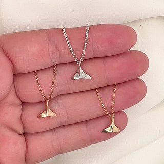 Tiny Tail Whale Fluke Necklace
