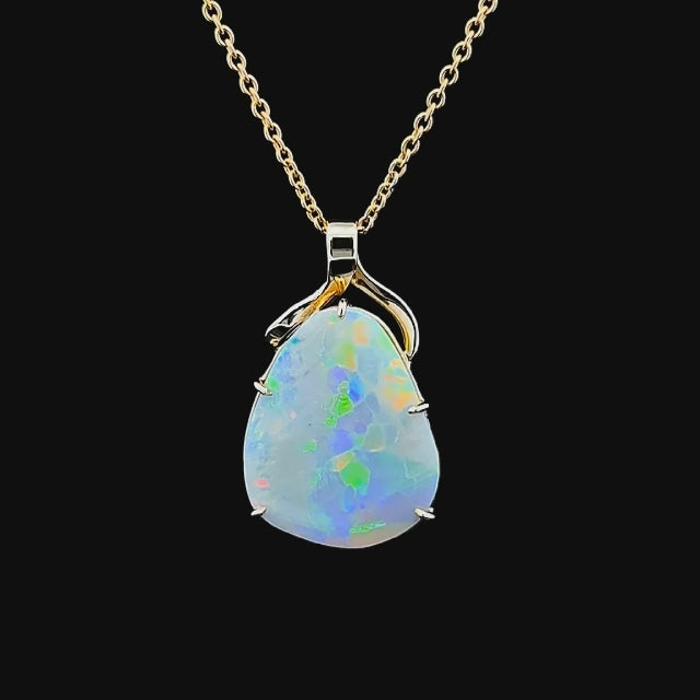 Luna | Australian Fossil Shell Opal Necklace