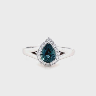 Celeste | Australian Teal-Blue Parti Sapphire Ring