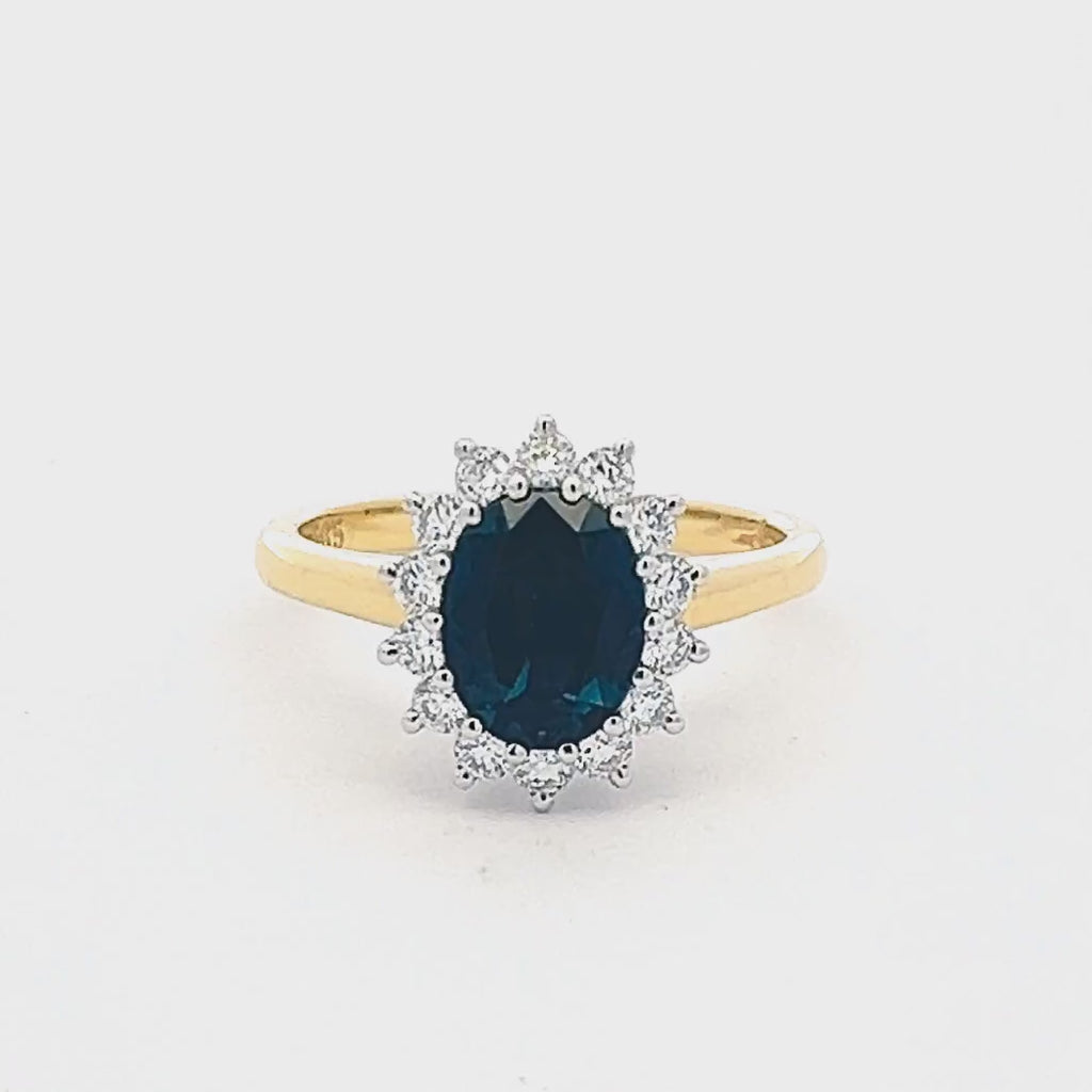 Catherine | Australian Oval Blue Sapphire Ring