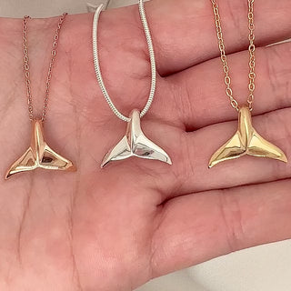 Classic Fluke Whale Tail Necklace