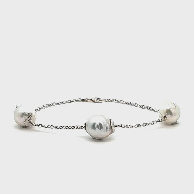 Fleur | Australian South Sea Triple Pearl Bracelet