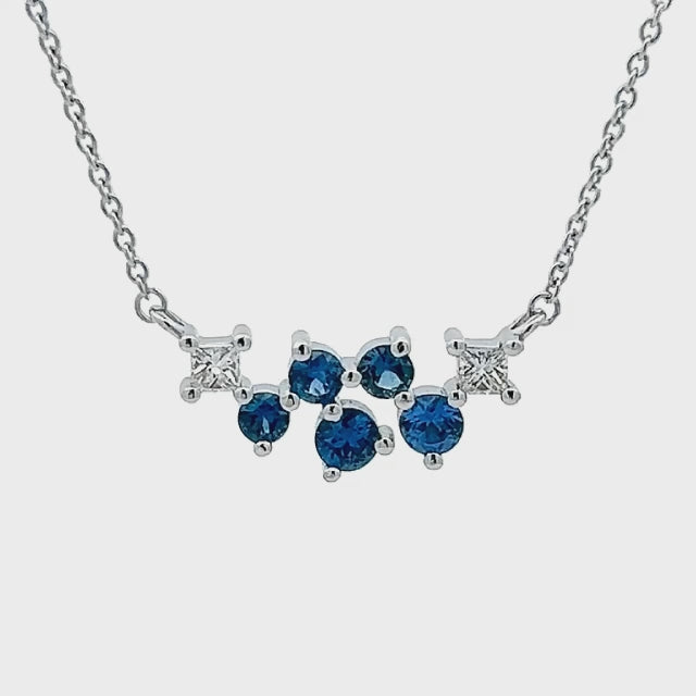 Millie | Australian Icy Blue Sapphire Necklace