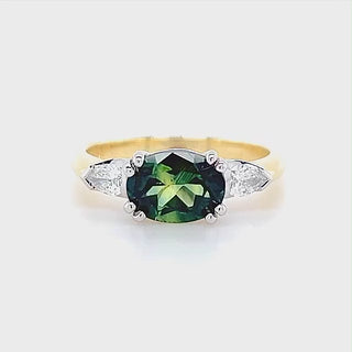 Liv | Australian Green Parti Sapphire Ring