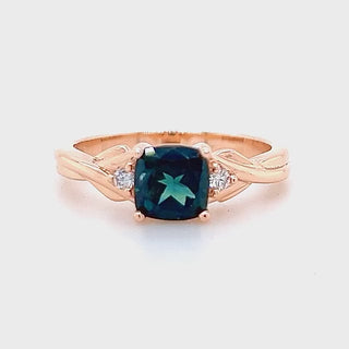 Audrey | Australian Teal Sapphire Ring
