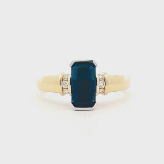 Blaire | Australian Radiant Blue Sapphire Ring