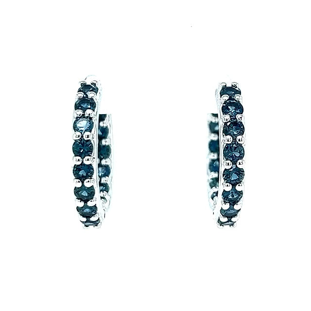 Cami | Australian Blue Sapphire Huggie Hoop Earrings