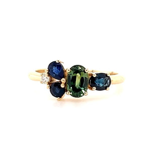 Cora | Australian Sapphire Cluster Ring