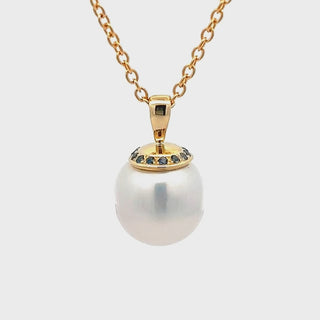 Blaise | Australian South Sea Pearl and Blue Sapphires Necklace