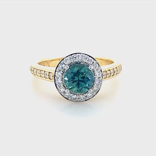 Eliza | Australian Aqua-Teal Sapphire Ring