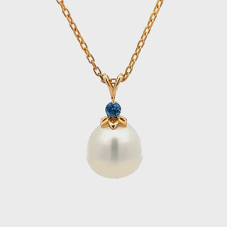 Ariel | Australian South Sea Pearl and Blue Sapphire Necklace