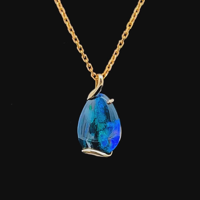 Hali | Australian Black Opal Necklace