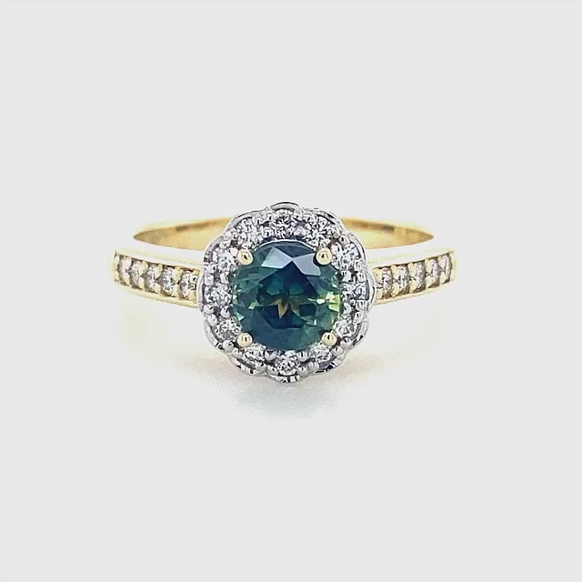 Charlotte | Australian Blue Parti Sapphire Ring