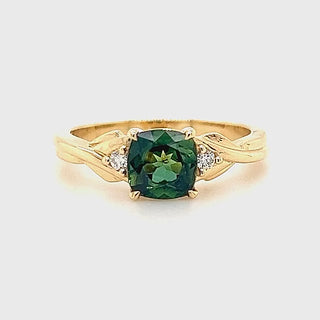 Audrey | Australian Green Parti Sapphire Ring