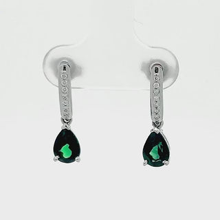 Natalie | Australian Teal-Blue Parti Sapphire Drop Earrings