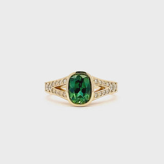 Phoebe | Australian Green Parti Sapphire Ring