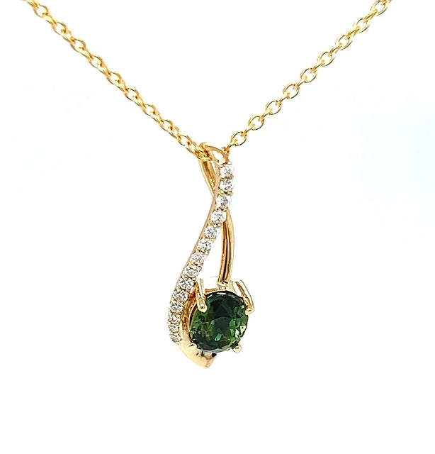 Adriana | Australian Green Sapphire Necklace
