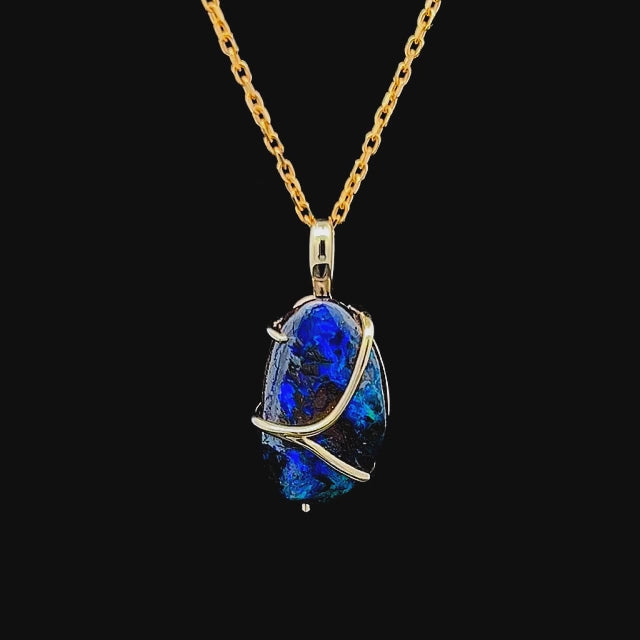 Enki | Australian Yowah Boulder Opal Necklace