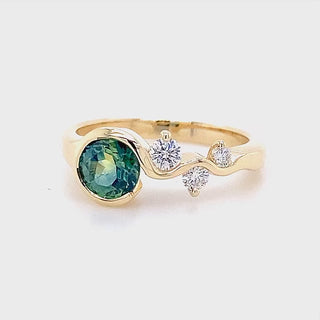 Zara | Australian Green Parti Sapphire Ring
