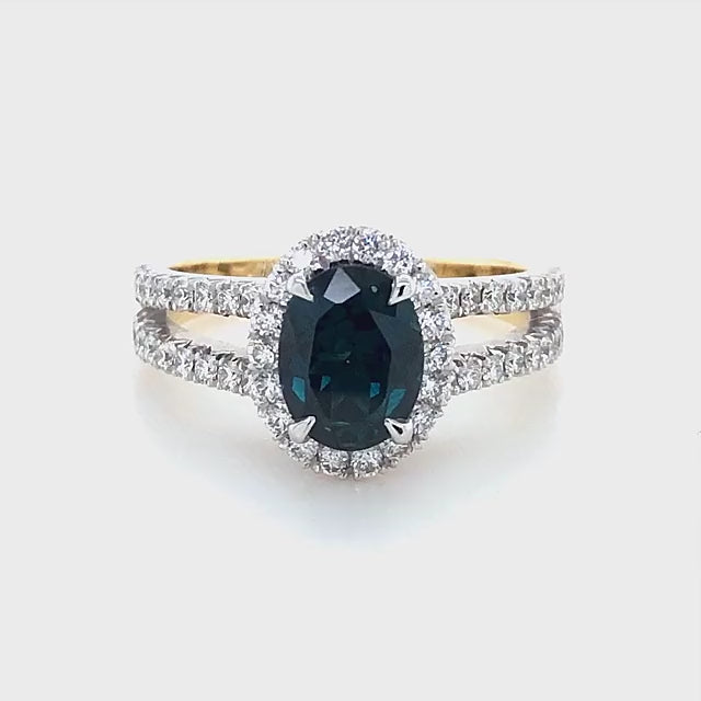 Victoria | Australian Blue-Teal Sapphire Ring