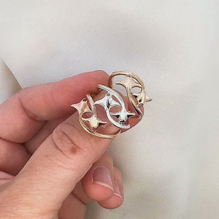 Double Manta Ray Ring
