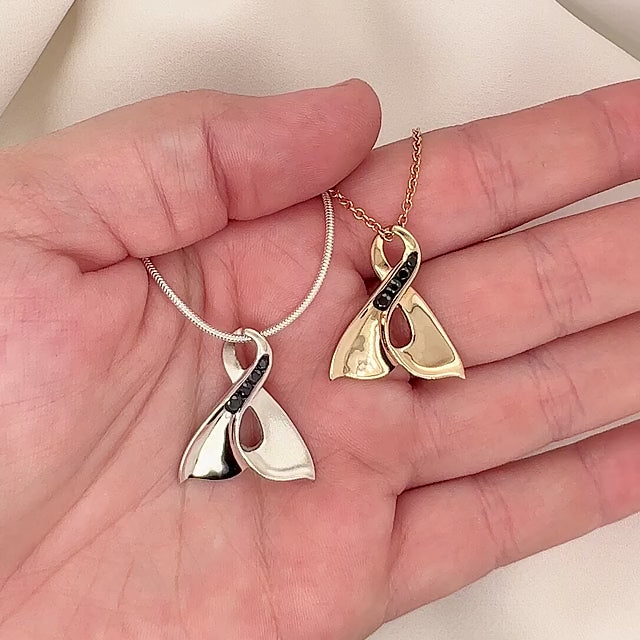 Eternity Fluke Whale Tail Necklace