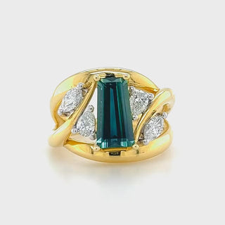 Freida | Australian Teal Parti Sapphire Ring