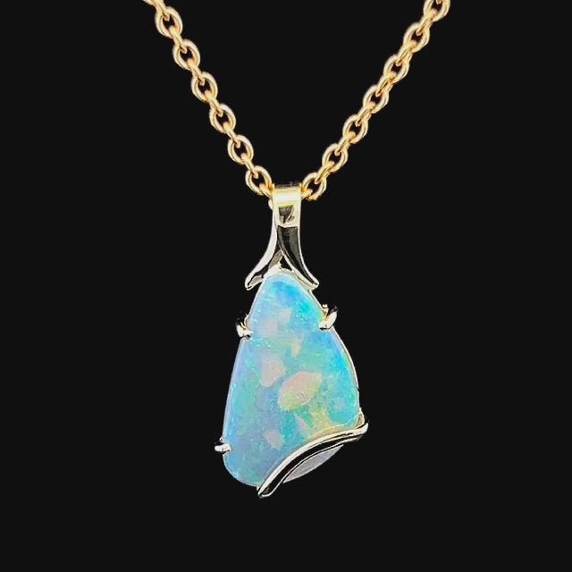 Avani | Australian Semi-Black Opal Necklace