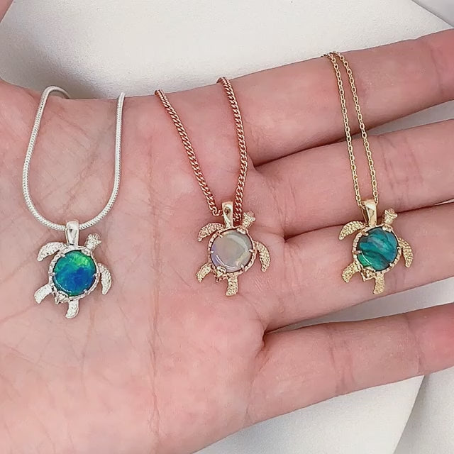 Sea Turtle Opal Necklace