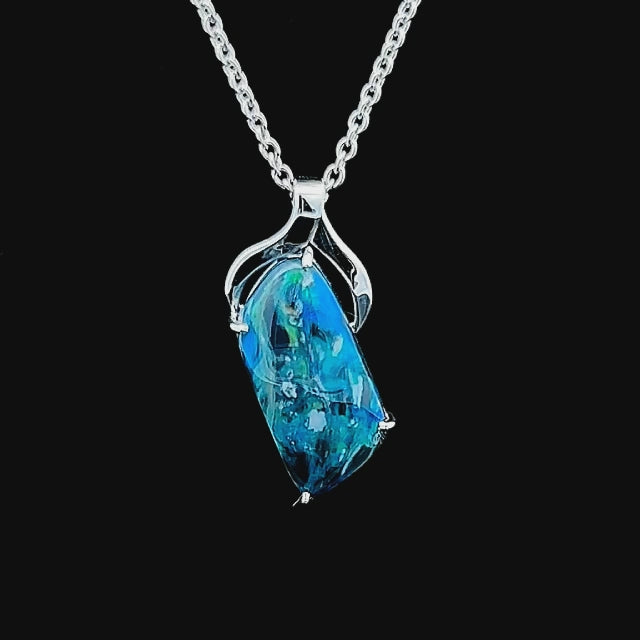 Blakely | Australian Fossil Wood Opal Necklace