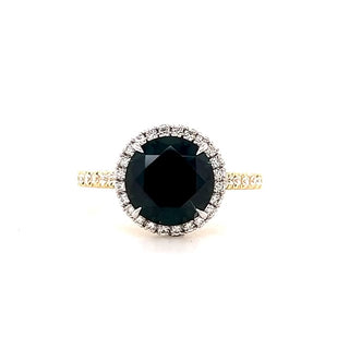Dani | Australian Teal-Blue Parti Sapphire Ring