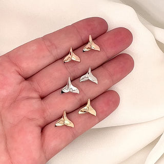 Whale Tail Stud Earrings