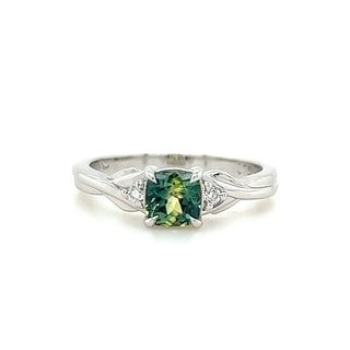 Audrey Petite | Australian Green Parti Sapphire Ring