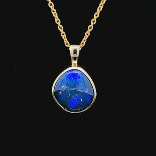 Billie | Australian Fossilized Water Lily Opal Necklace